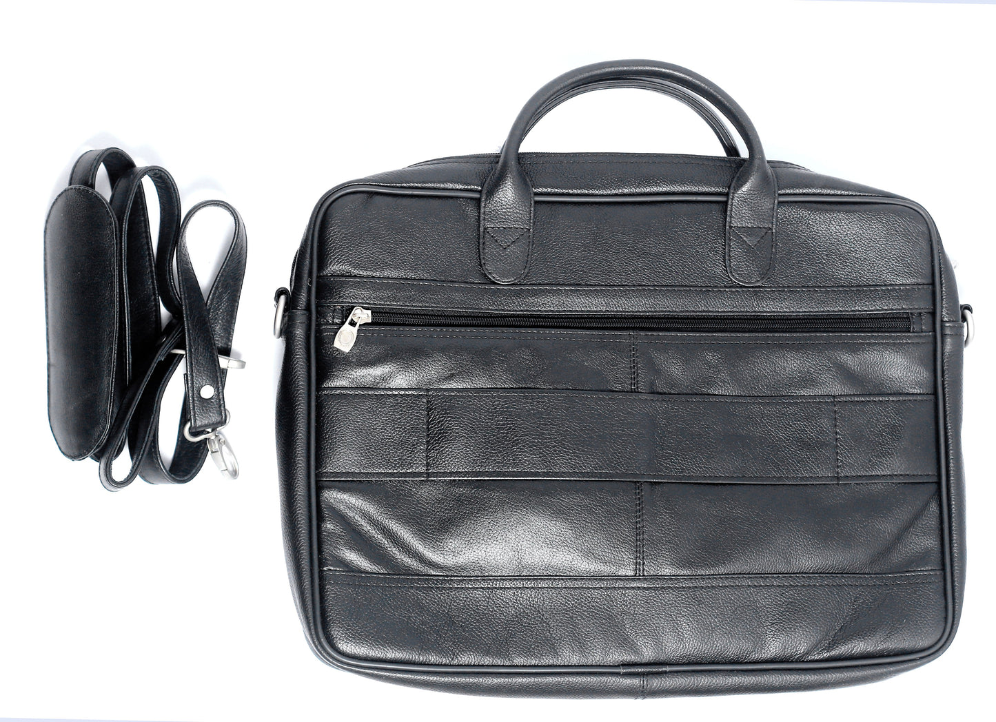SWAT BAG Natural Milled Leather Laptop Bag - Dark Brown - 16"