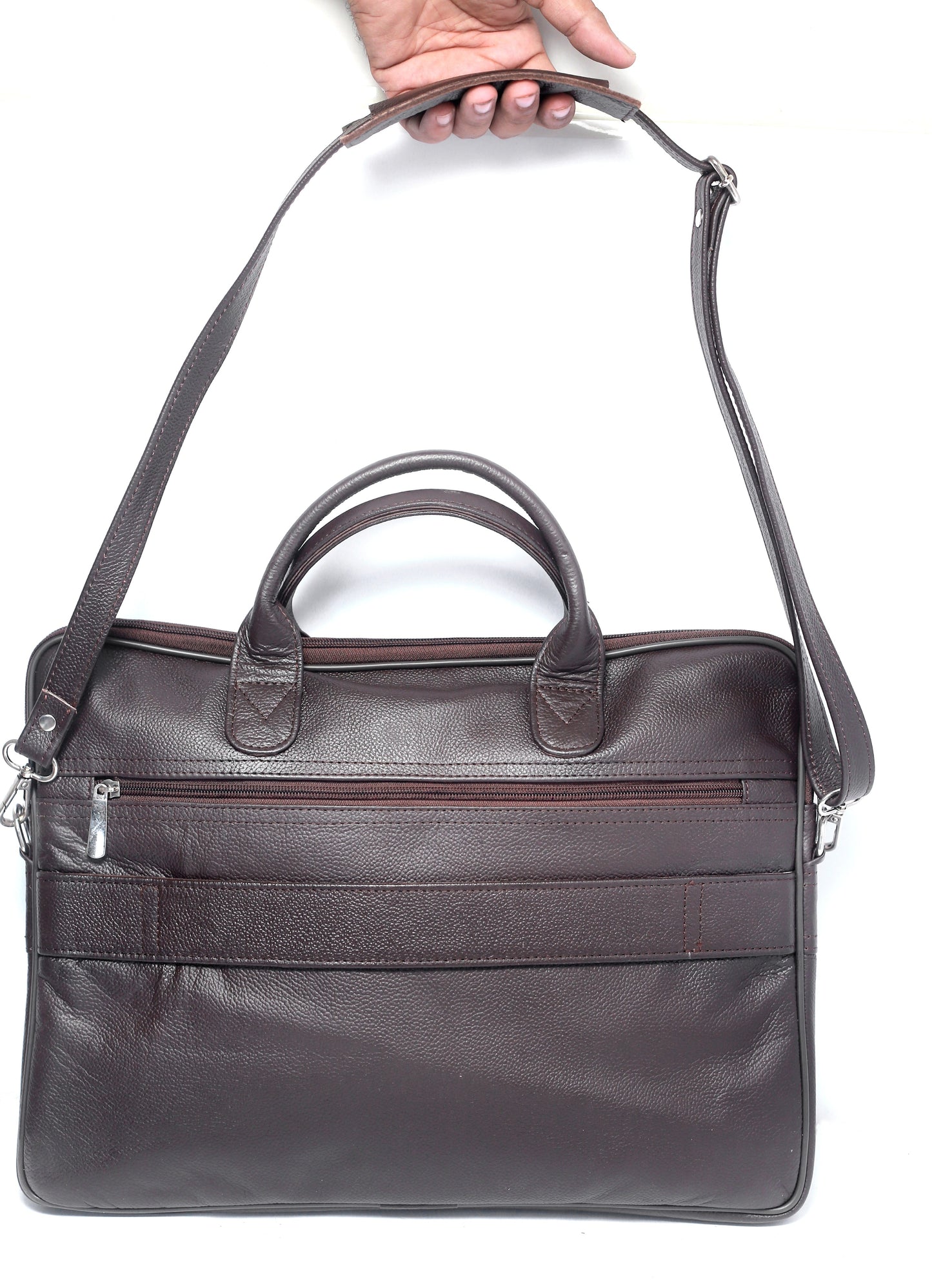 SWABI BAG Genuine Leather Laptop Ultra Slim Bag - Tan-16" Laptop