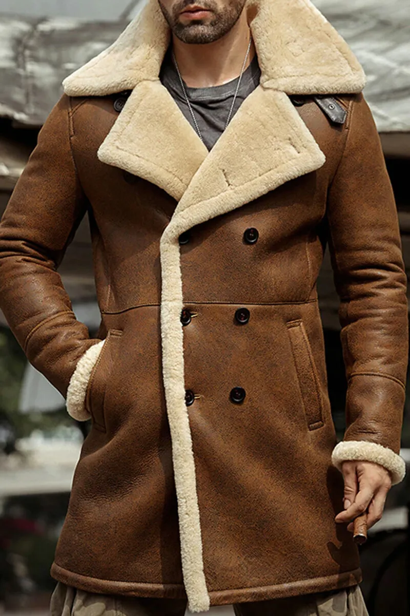 SUKKUR JACKET Genuine Leather Long Coat With Fur Inner Long Coat For Men