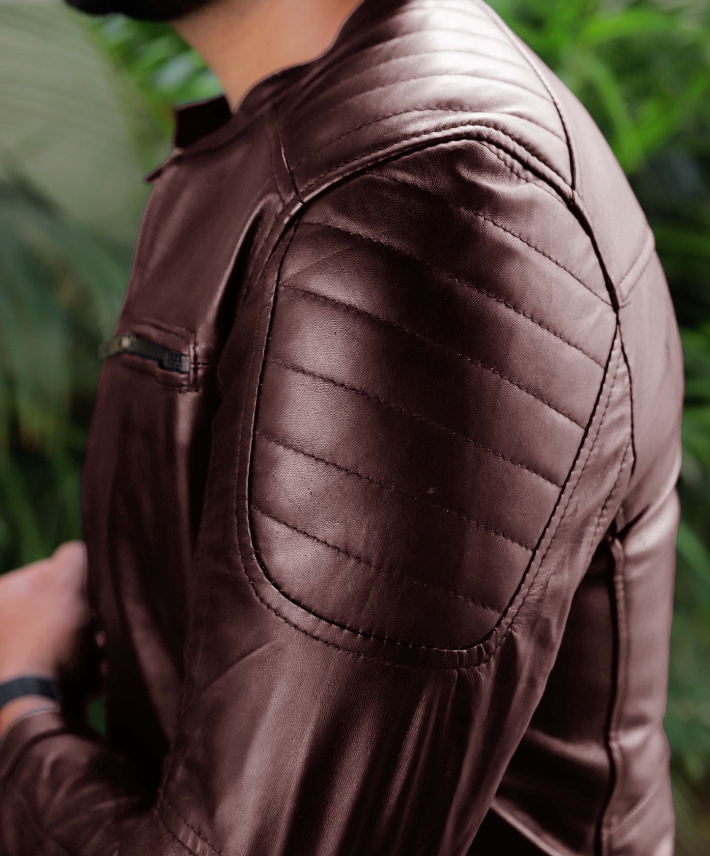 TURBAT JACKET Men's Leather Jacket, Biker Leather Jacket For Men- Brown