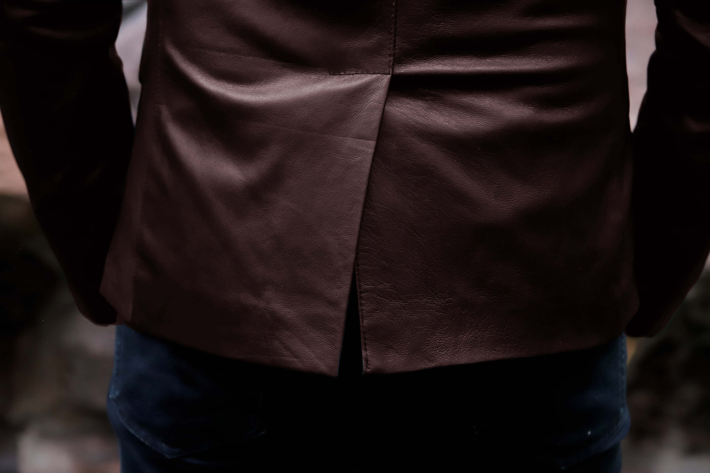 CHINIOT JACKET Men's  Leather Blazer, Formal Leather Blazer For Men- Brown