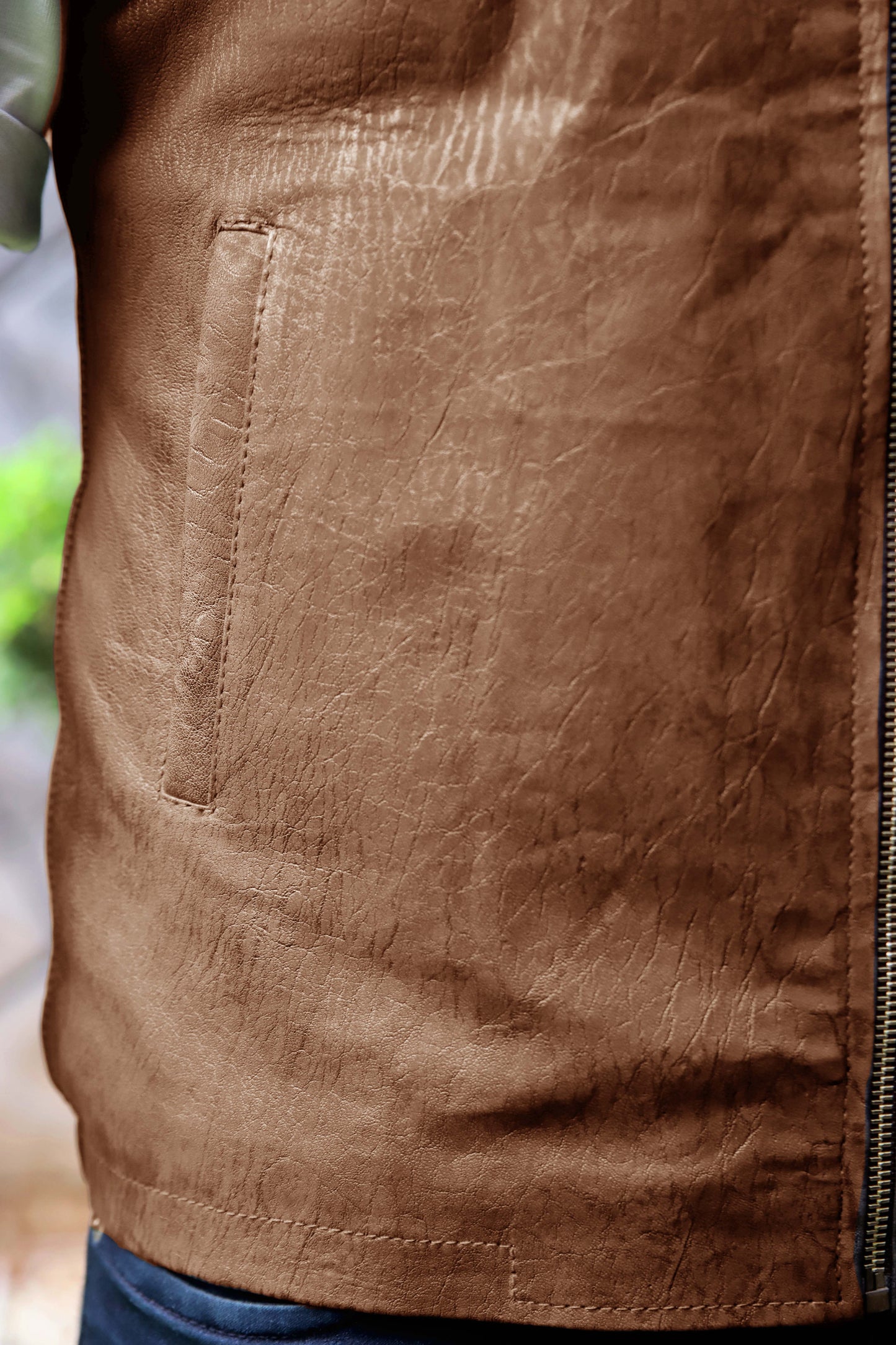 BUREWALA JACKET Men's Leather Vest, Formal Leather Vest, Biker Leather Vest, Casual Leather Vest For Men- Cognac