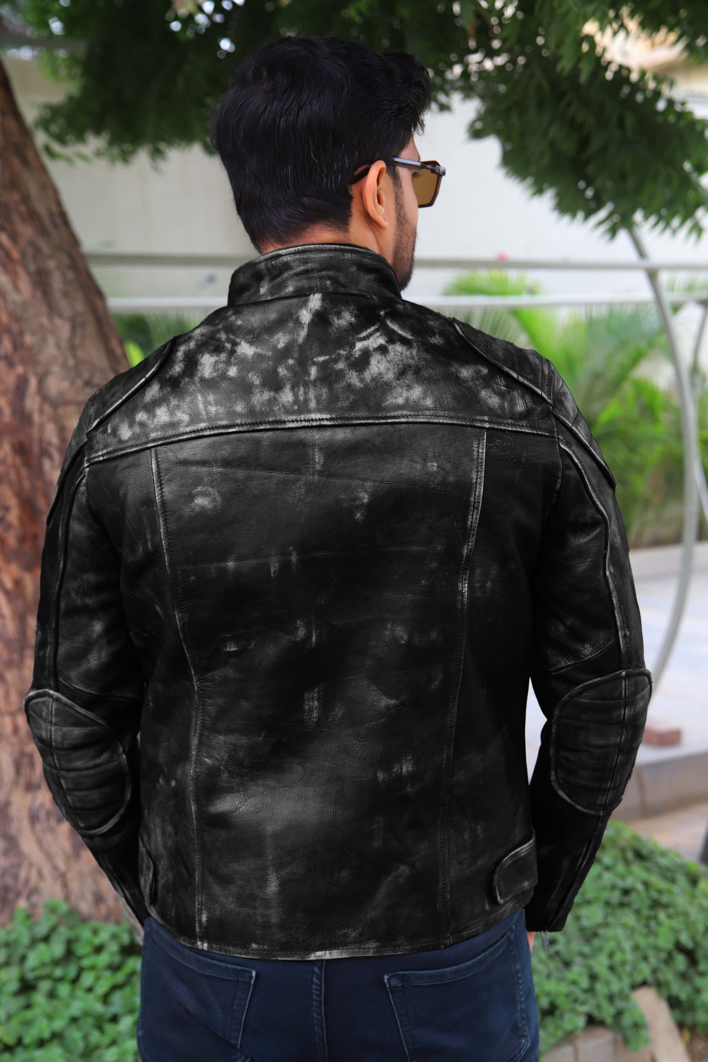 SADIQABAD JACKET Men's Leather Jacket Vintage Black Leather Jacket- Vintage Black