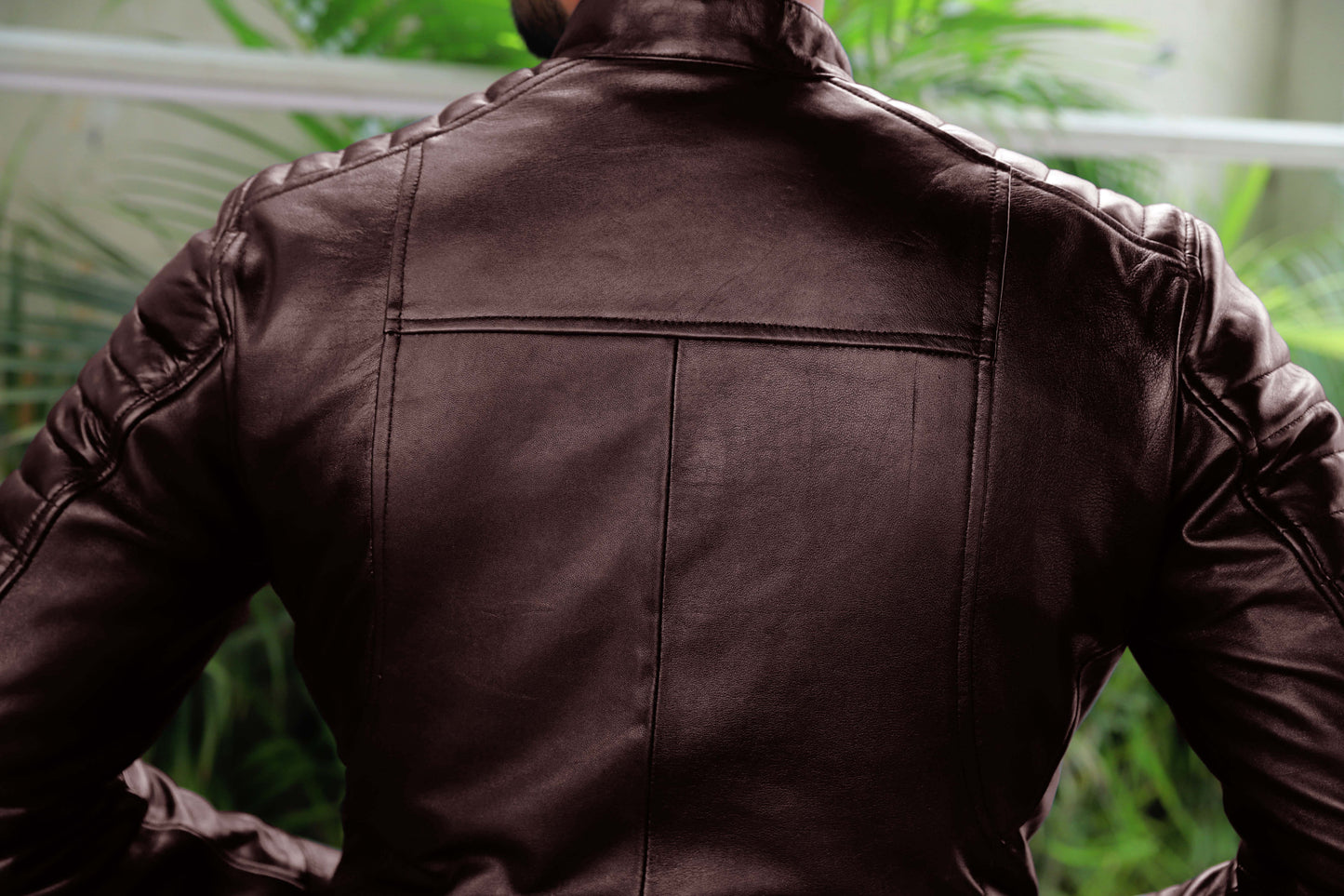 MURIDKE JACKET Men's Leather Jacket, Biker Leather Jacket For Men- Brown