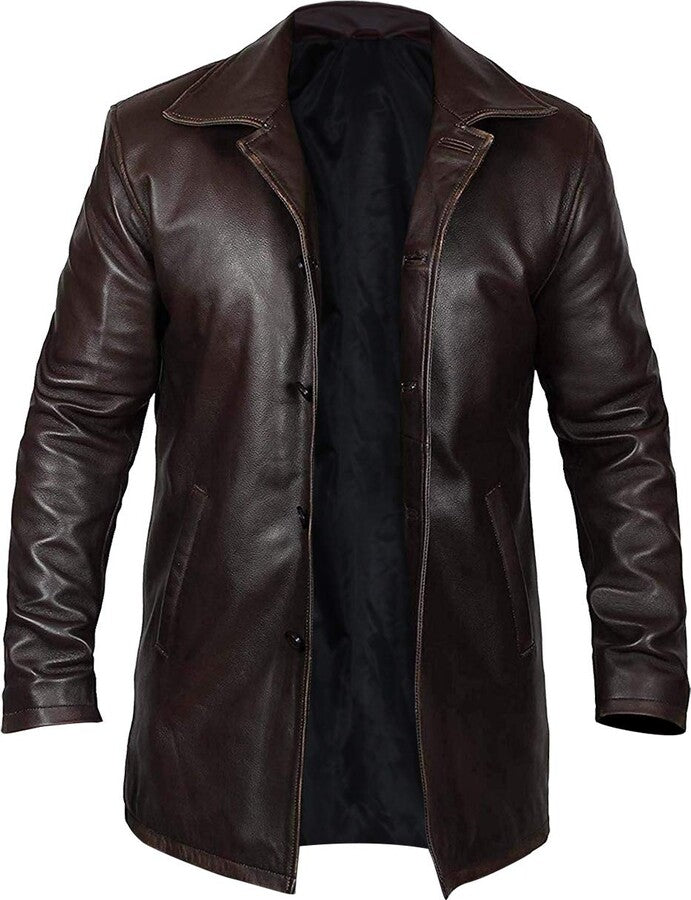 JAMSHORO JACKET Genuine Leather Long Coat Style Jacket For Men