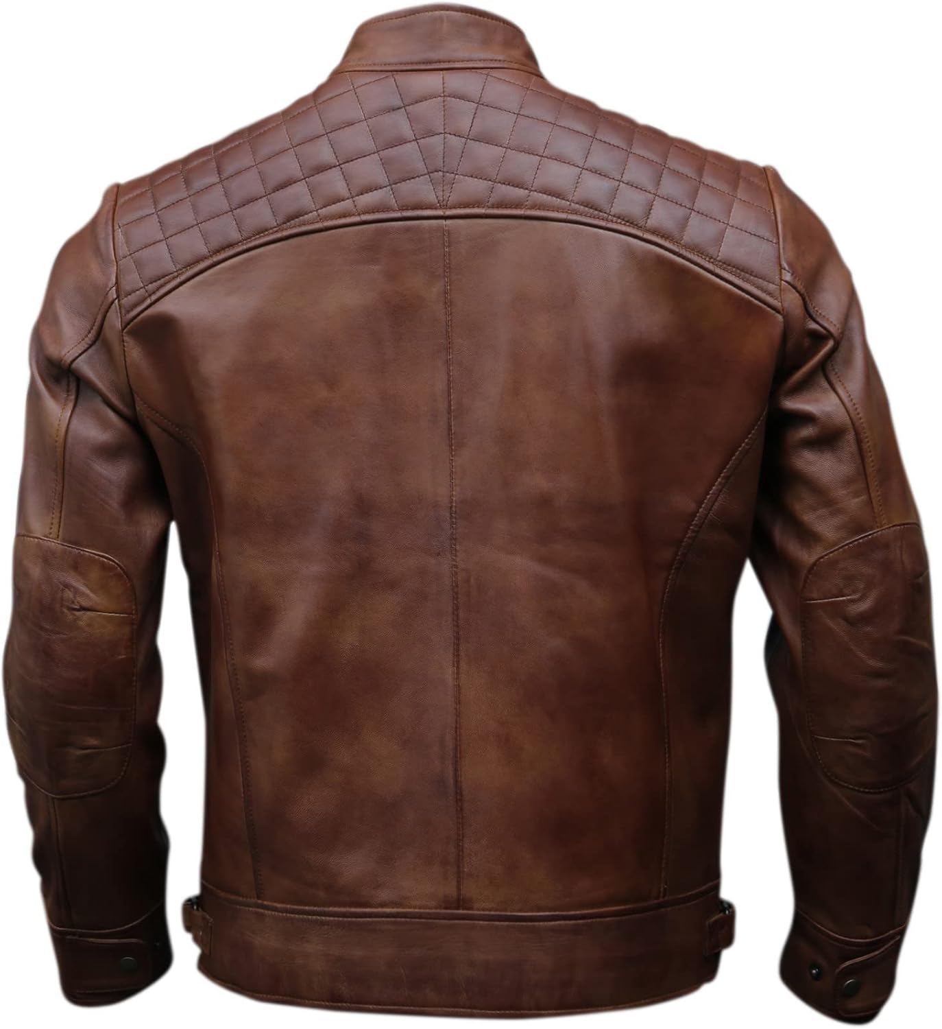 MULTAN JACKET Genuine Leather Diamond Style Biker Jacket For Men