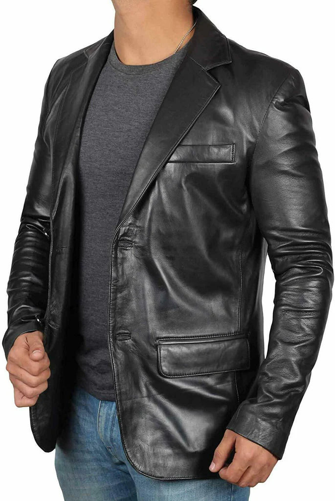 NAWABSHAH JACKET Genuine Leather Formal Leather Blazer For Men