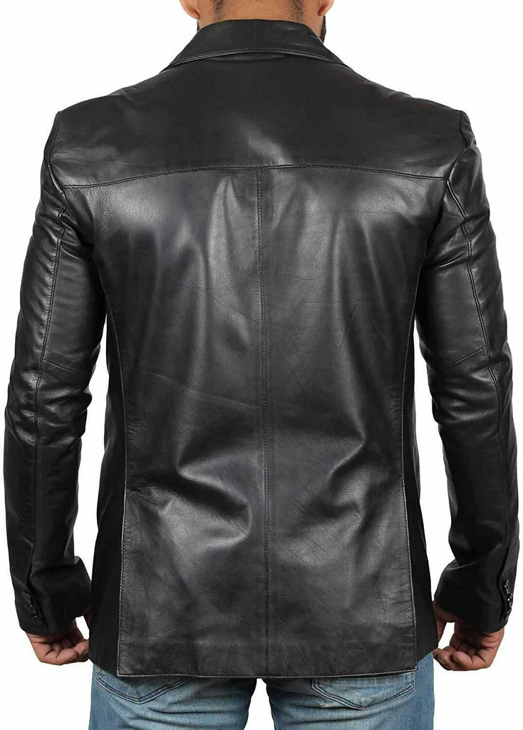 NAWABSHAH JACKET Genuine Leather Formal Leather Blazer For Men