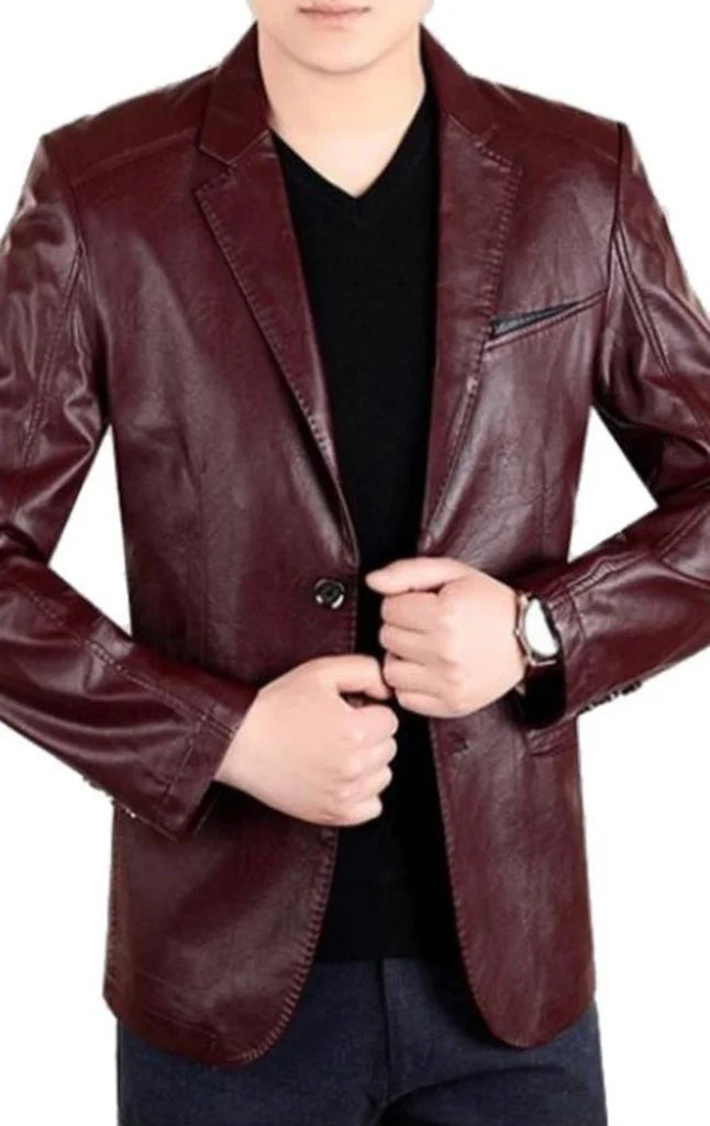 NAWABSHAH JACKET Genuine Leather Formal Leather Blazer For Men