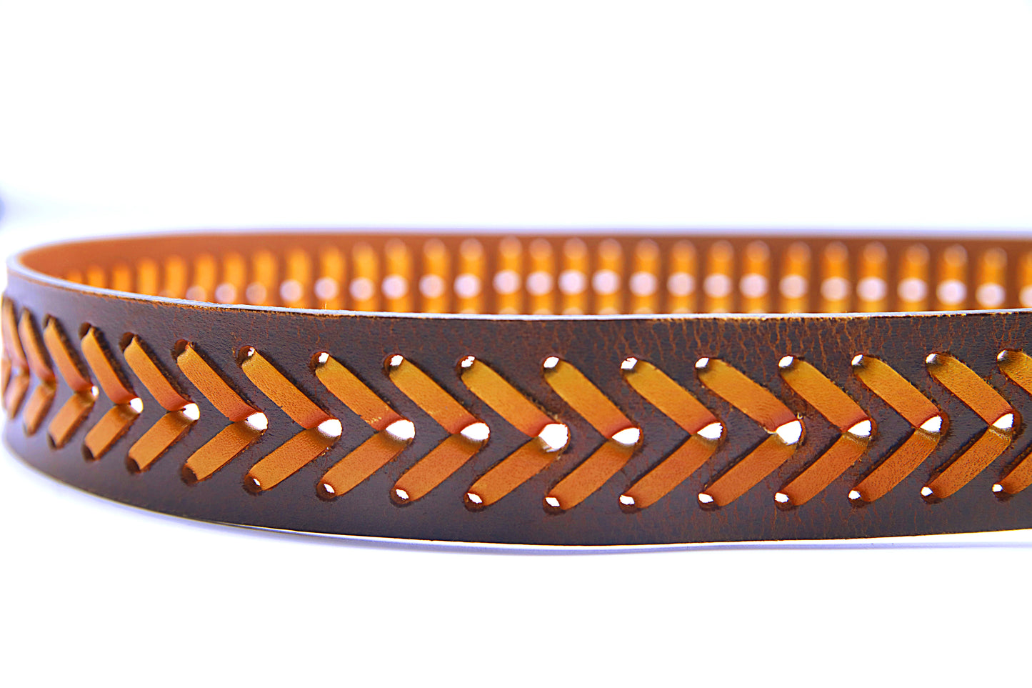 PAKISTAN BELT PRO Elegant Genuine Leather Braided Bel - Brown/Tan
