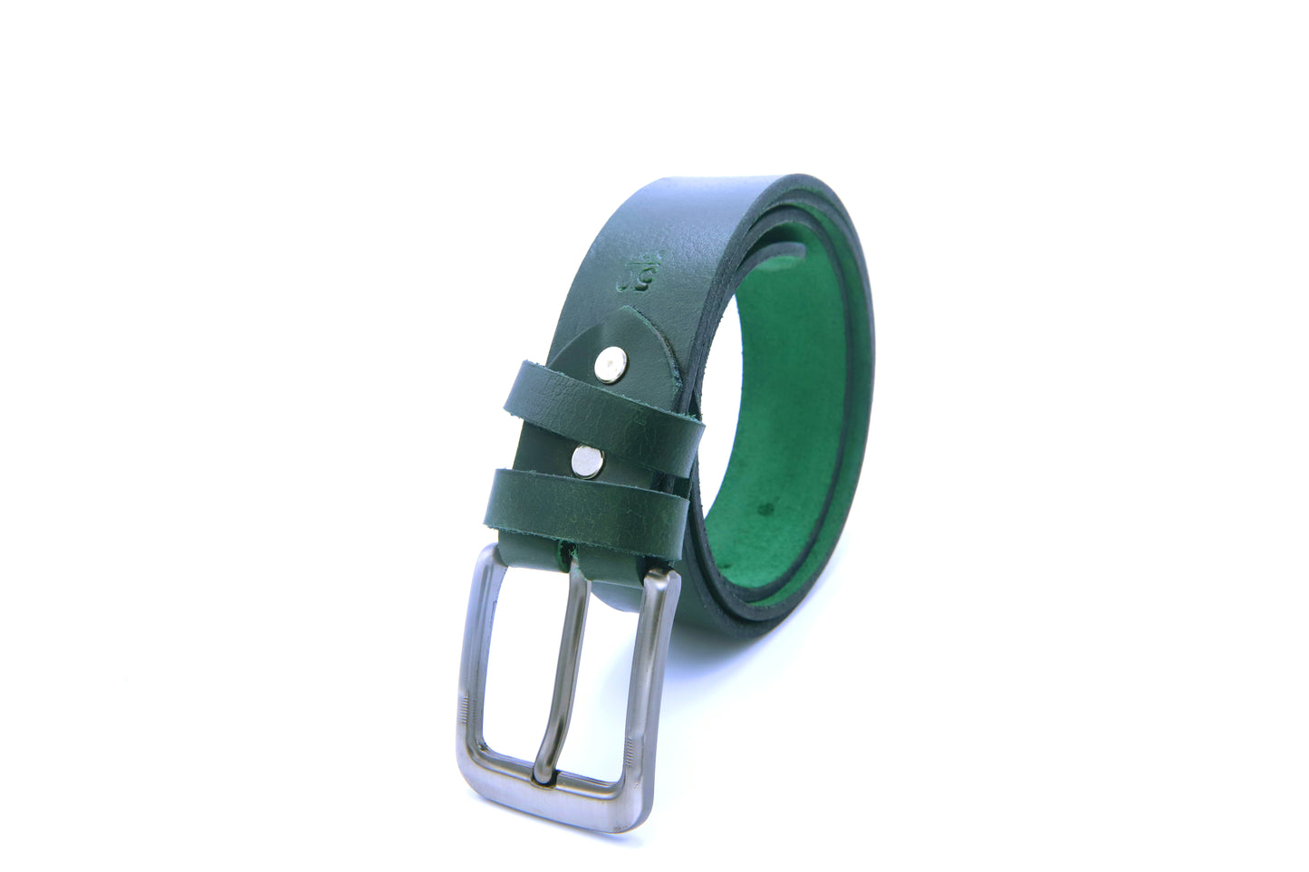 MIRPUR KHAS BELT Genuine Vintage Leather Belt in One Piece - Vintage Green