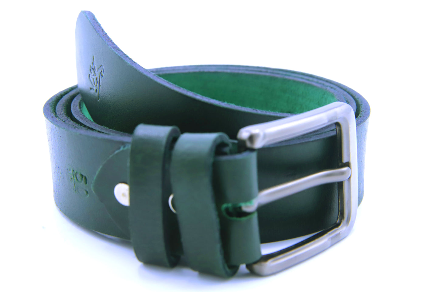 MIRPUR KHAS BELT Genuine Vintage Leather Belt in One Piece - Vintage Green