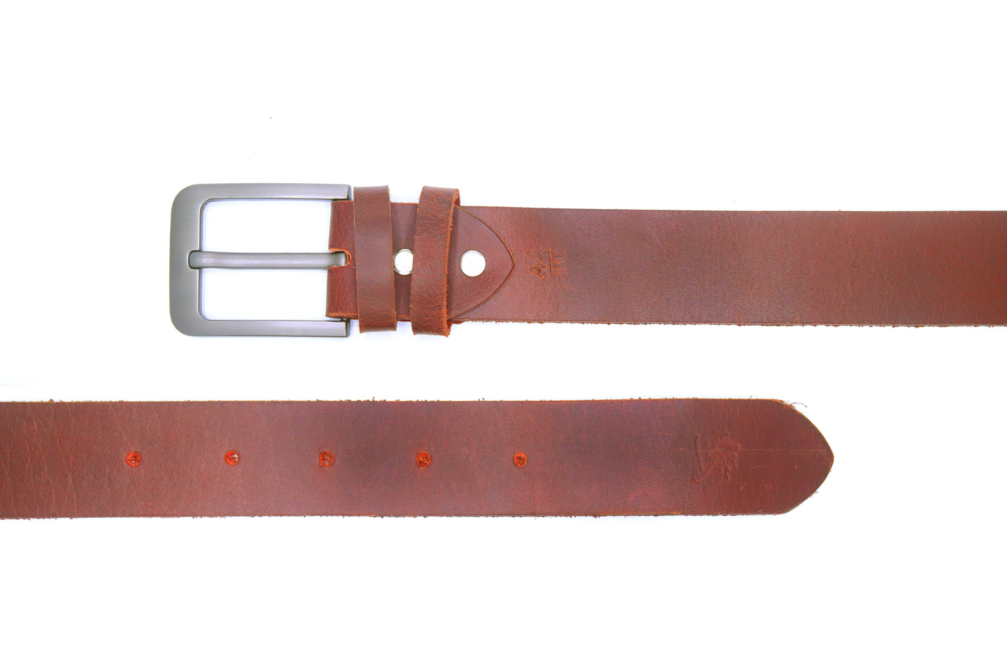 BAHAWALPUR BELT Genuine Vintage Leather Belt in One Piece - Vintage Burgundy