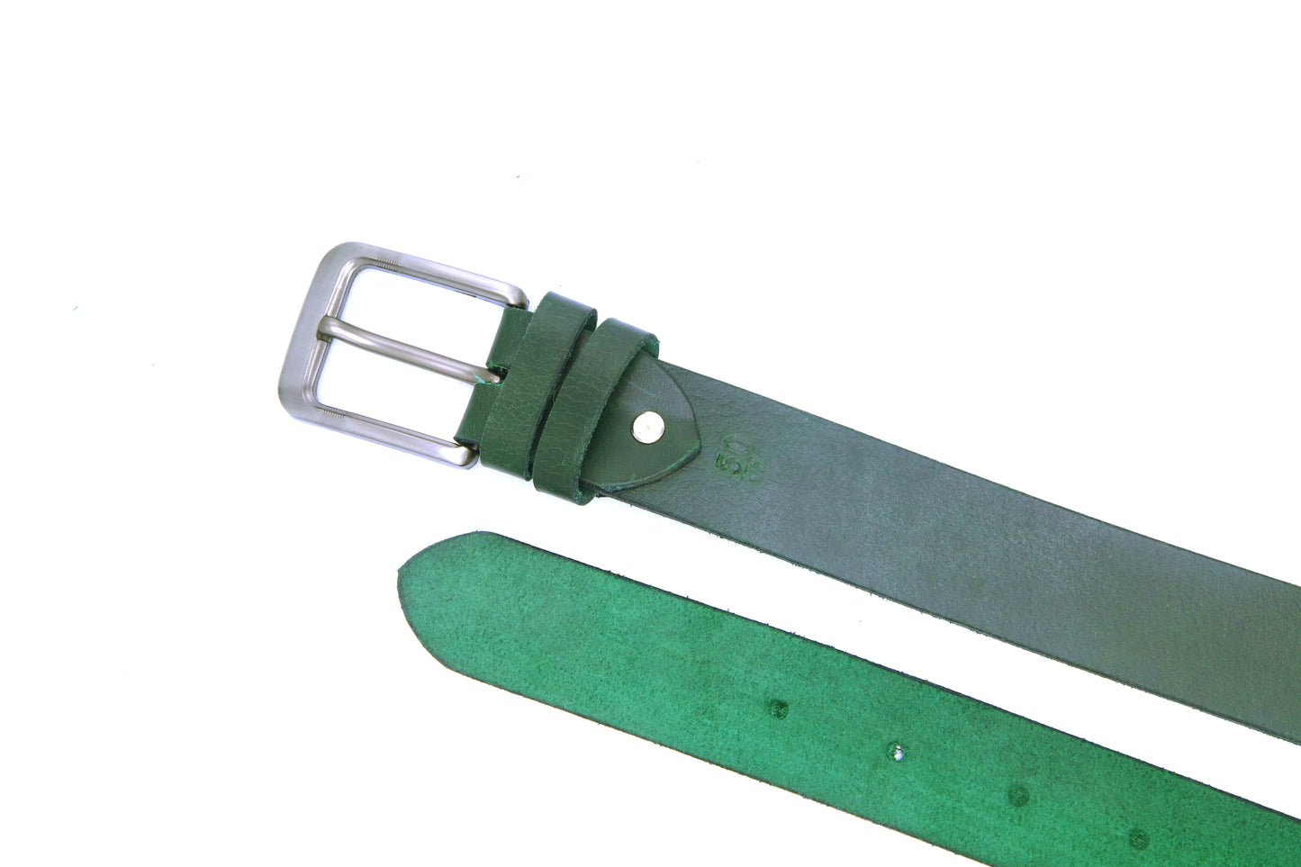 MIRPUR KHAS BELT Genuine Vintage Leather Belt in One Piece - Vintage Green