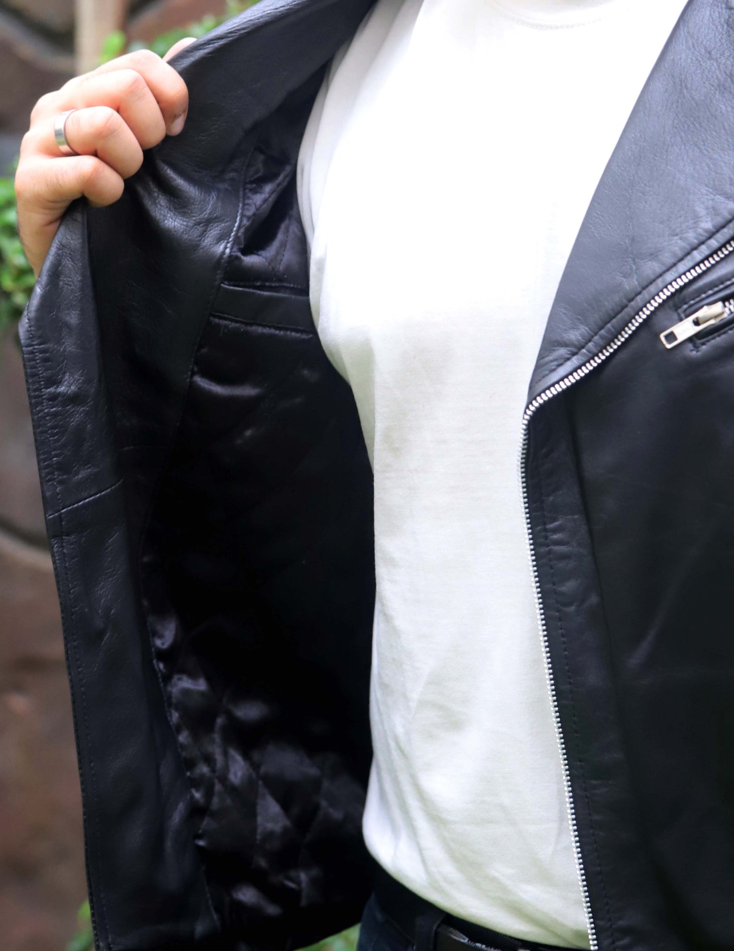 WAH CANTT JACKET Men's Leather Jacket, Biker/Motorcycle Leather Jacket For Men- Black