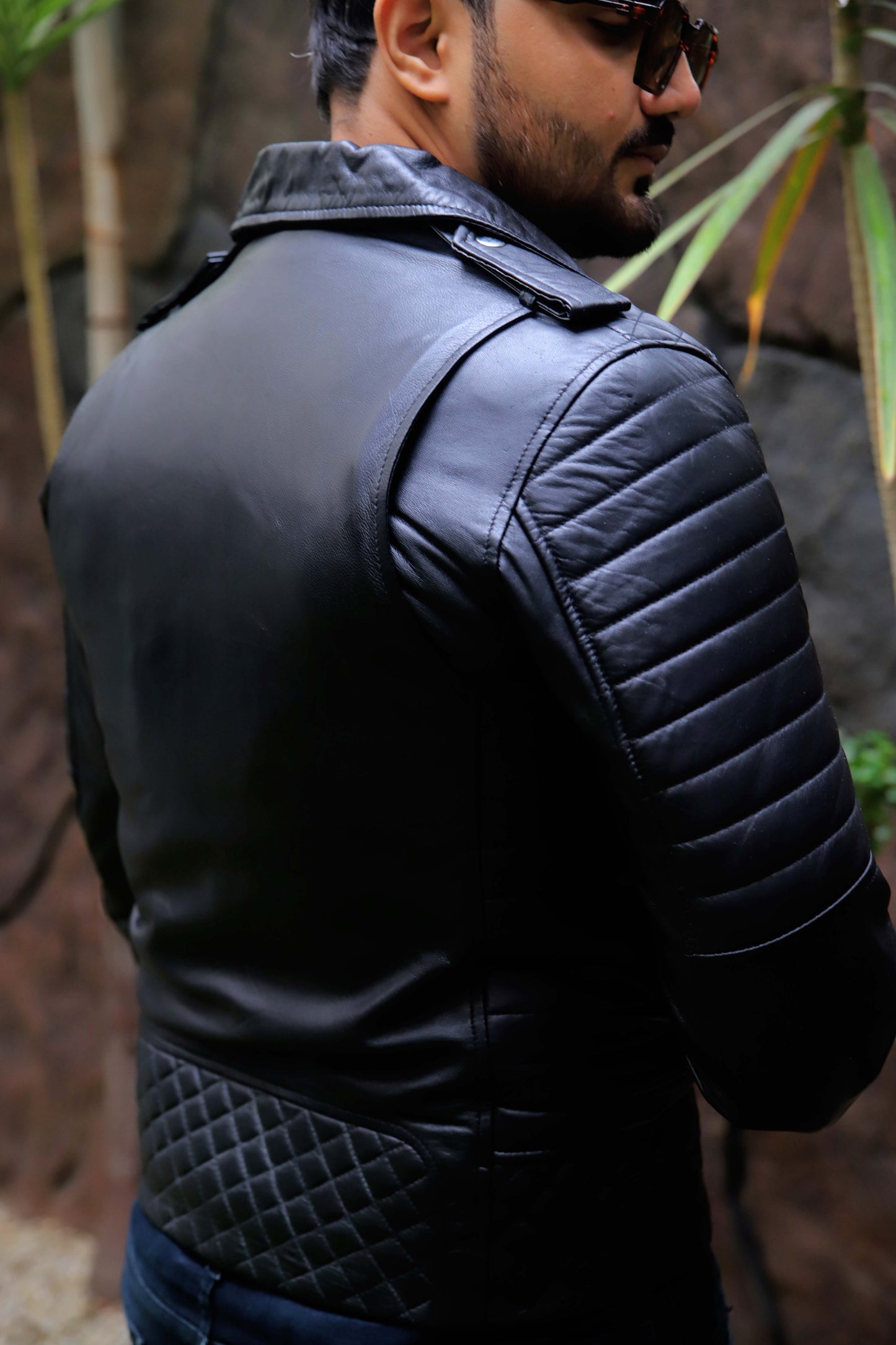 WAH CANTT JACKET Men's Leather Jacket, Biker/Motorcycle Leather Jacket For Men- Black