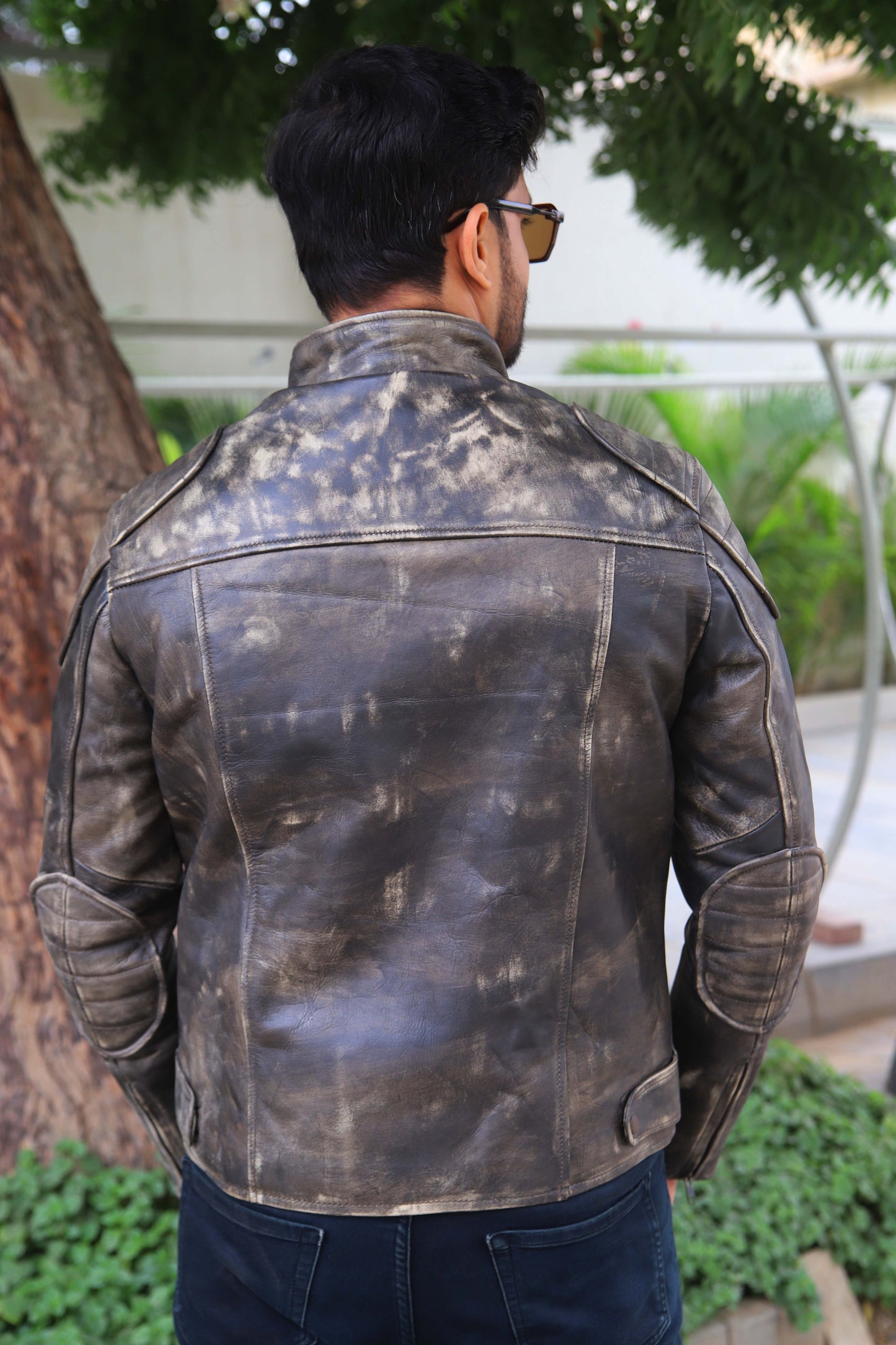 SADIQABAD JACKET Men's Leather Jacket Distressed Black Leather Jacket, Vintage Black Leather Jacket For Men- Distressed Black
