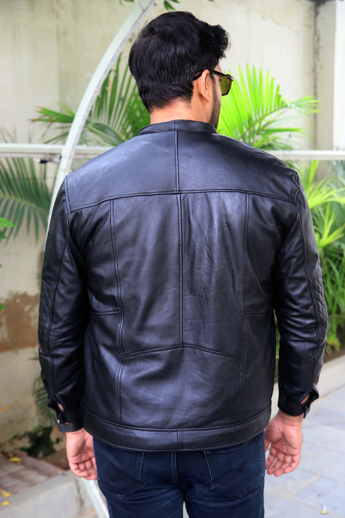 KOHAT JACKET Men's Leather Jacket With Fur Inner & (Removeable Hood), Biker Hooded Leather Jacket For Men- Jet Black