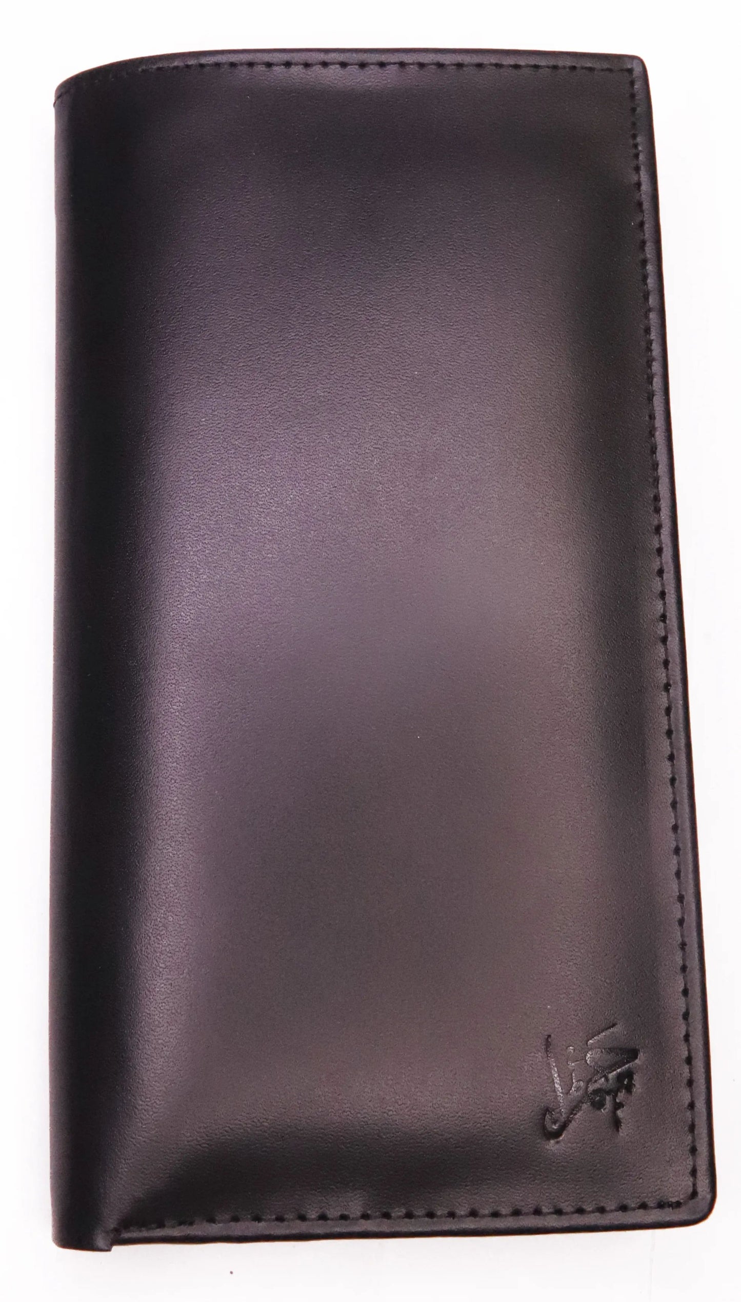 KARACHI WALLET Versatile Leather Long Wallet All Purpose Long Leather Wallet Jet Black
