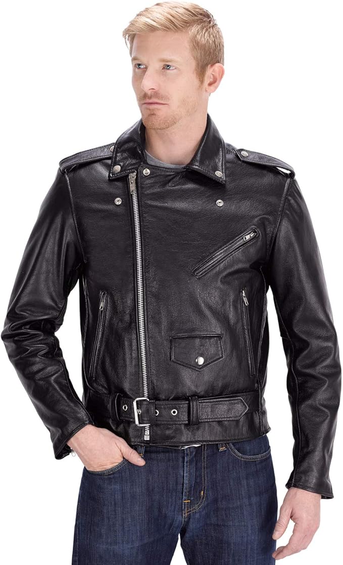 LARKANA JACKET Genuine Leather Motorcycle Style Jacket For Men