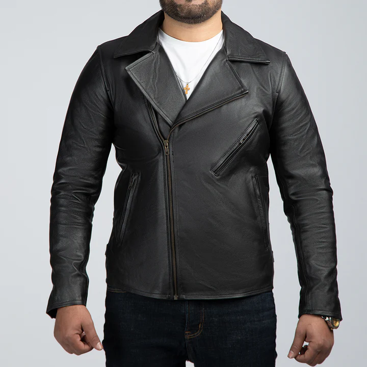 GUJRANWALA JACKET Genuine Leather Motorcycle Style Jacket For Men