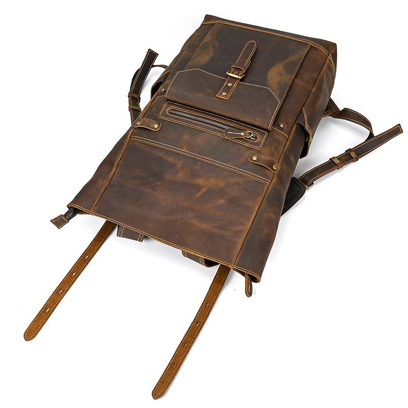 FEROZWALA BAG Retro Travel And Everyday Backpack Unisex- Vintage Brown