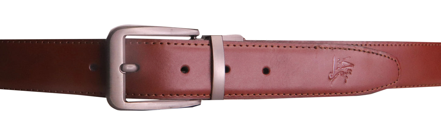 LAHORE BELT Reversible 2 in 1 Leather Belt Double Sided Black And Chocolate Brown Formal Leather Belt.
