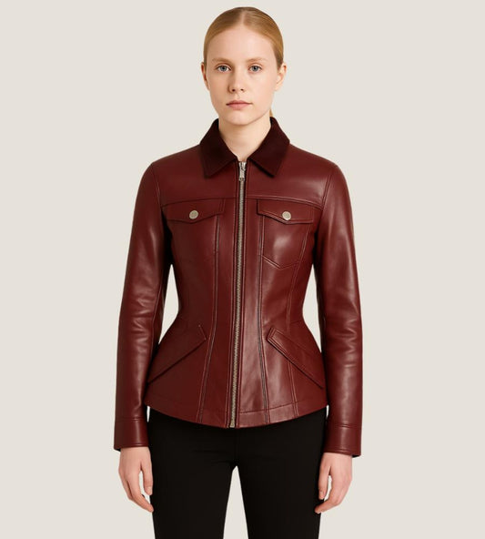 SHER KOT JACKET Genuine Leather Blazer Style Jacket For Women