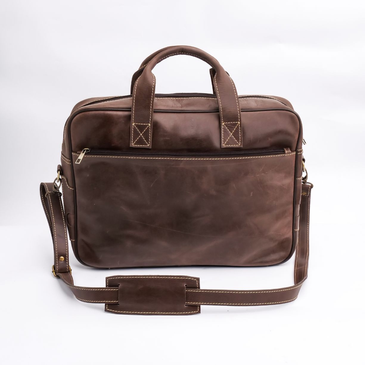 PATTOKI BAG, Leather Laptop Bag Crafted From Vintage Cow Leather