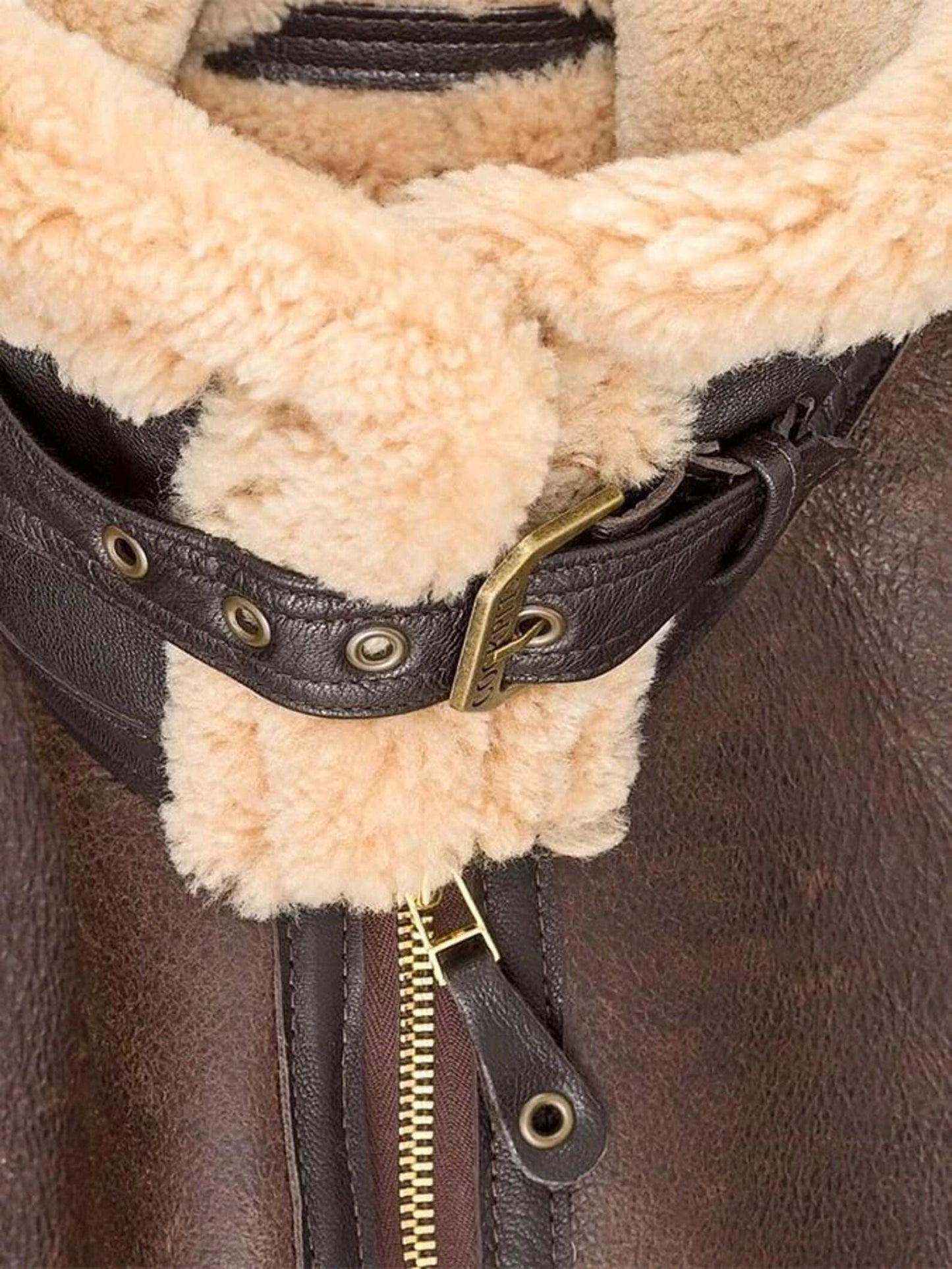 KOTLI AWAN JACKET Genuine Leather Aviator Jacket For Men With Fur Lining