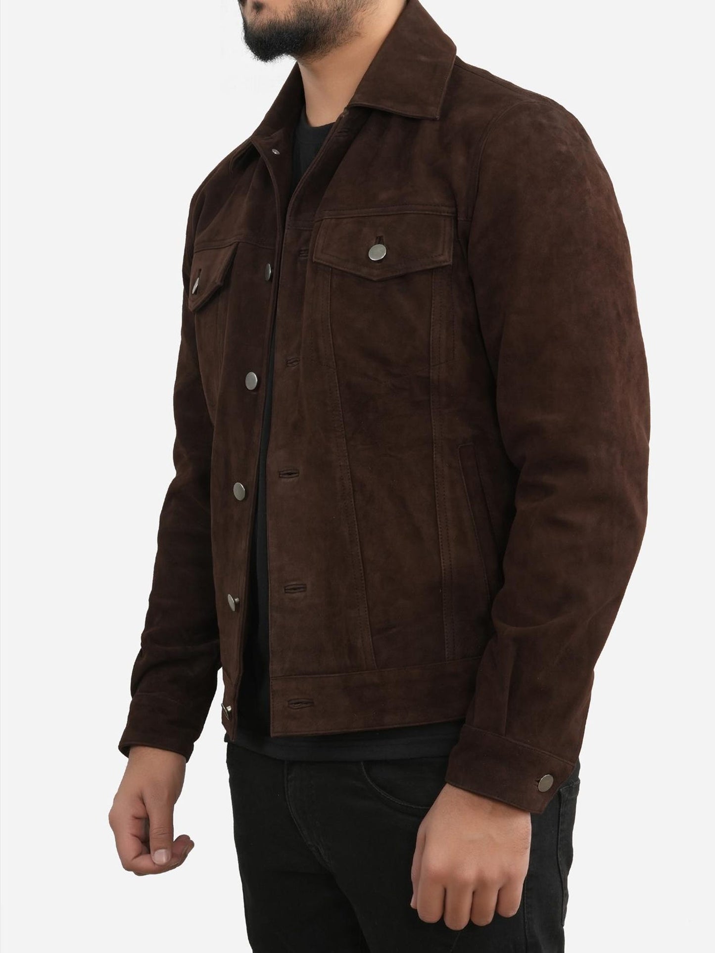 kADHI JACKET Genuine Leather Jacket For Men In Suede Leather