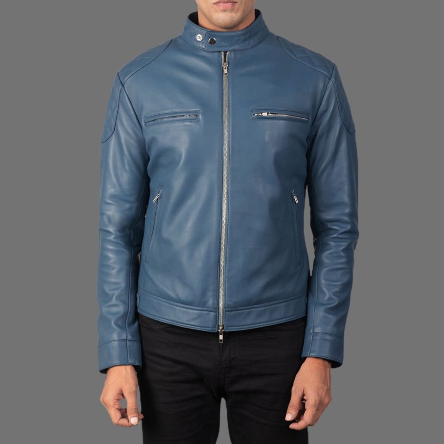 RAKH SAHNOO JACKET Genuine Leather Biker Style Jacket For Men