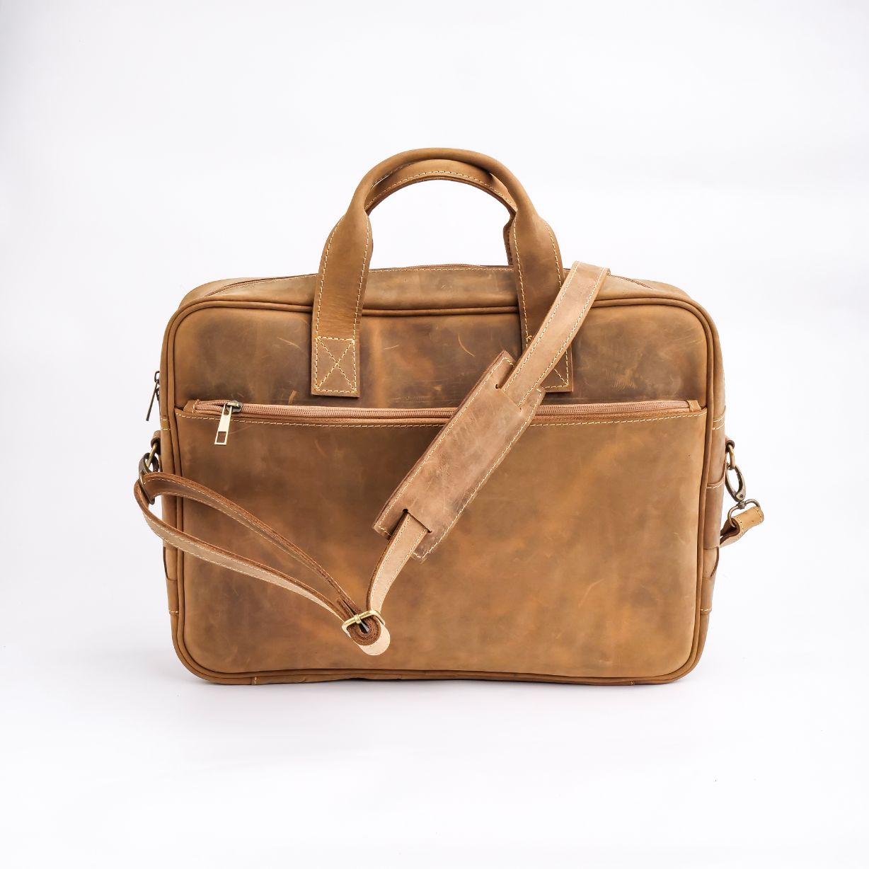 KASUR BAG, Leather Laptop Bag Crafted From Vintage Cow Leather