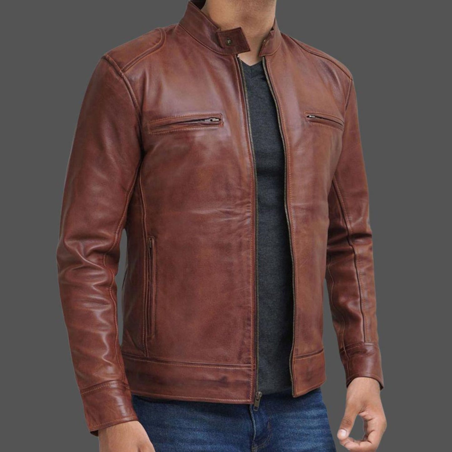 MEHMAND TULLA JACKET Genuine Leather Bomber Jacket For Men