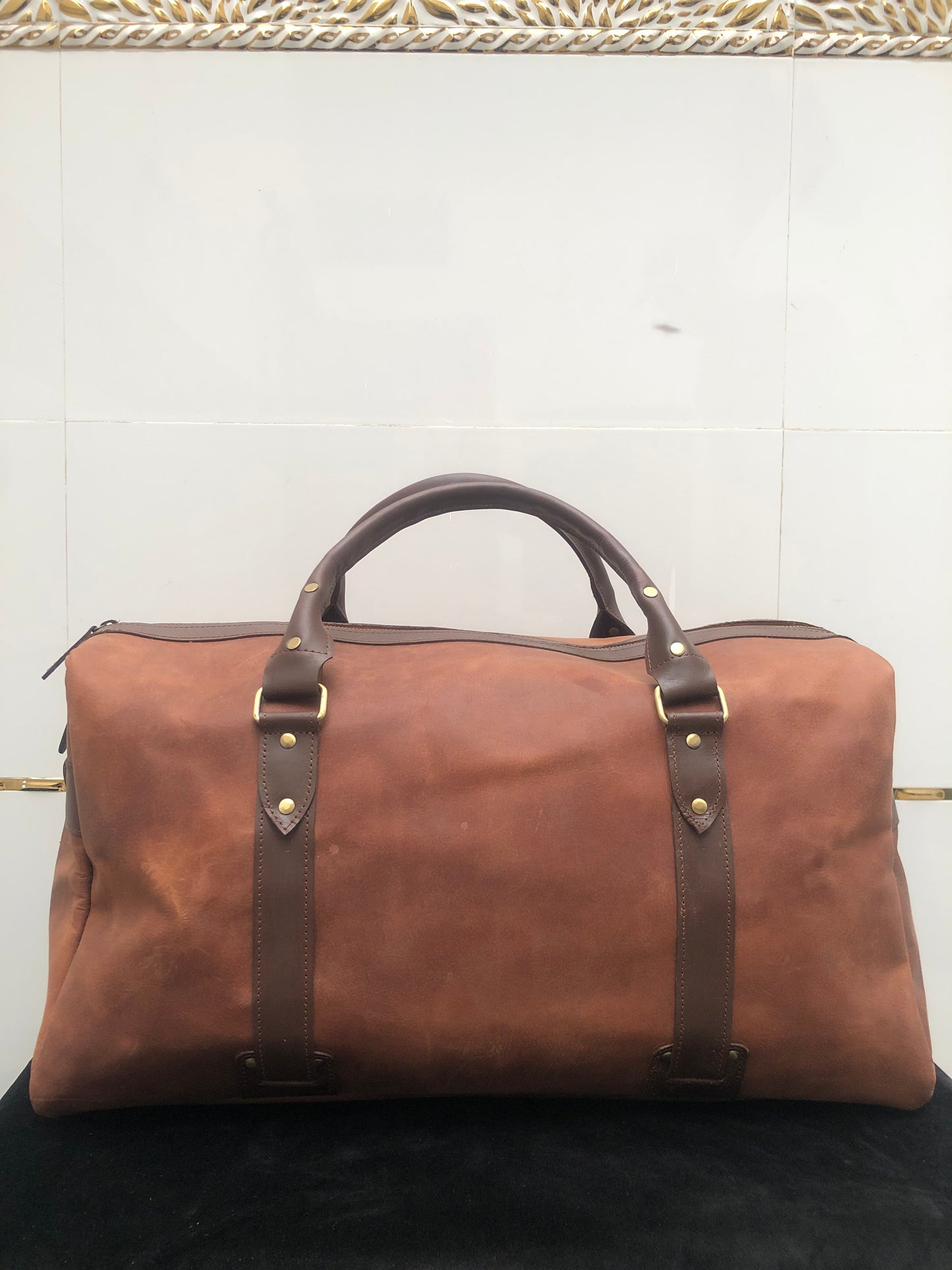 TALAGANG BAG Brown Genuine Leather Duffle Bag Midnight Explorer