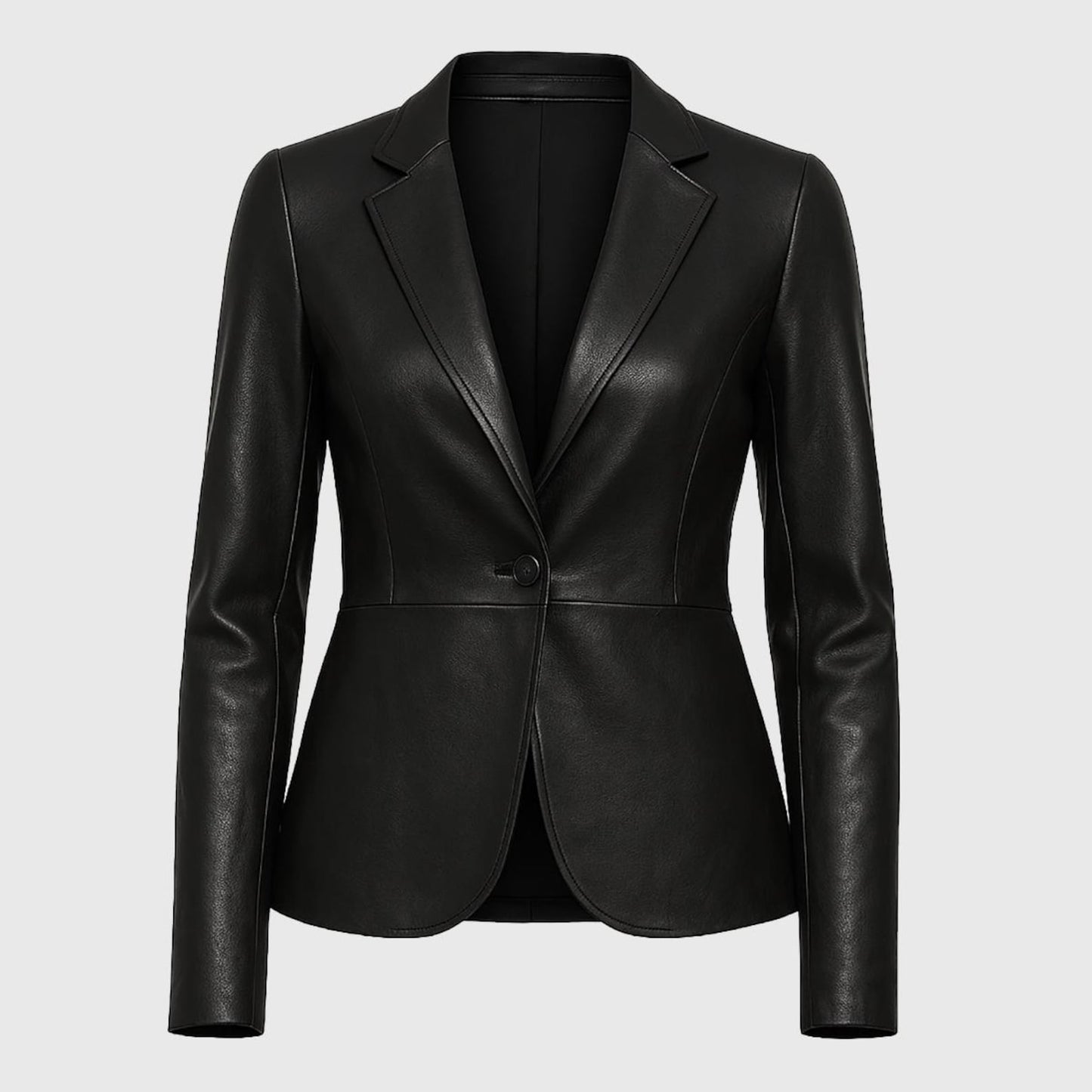 SANGHAR JACKET Genuine Leather Blazer Style Jacket For Women- Black