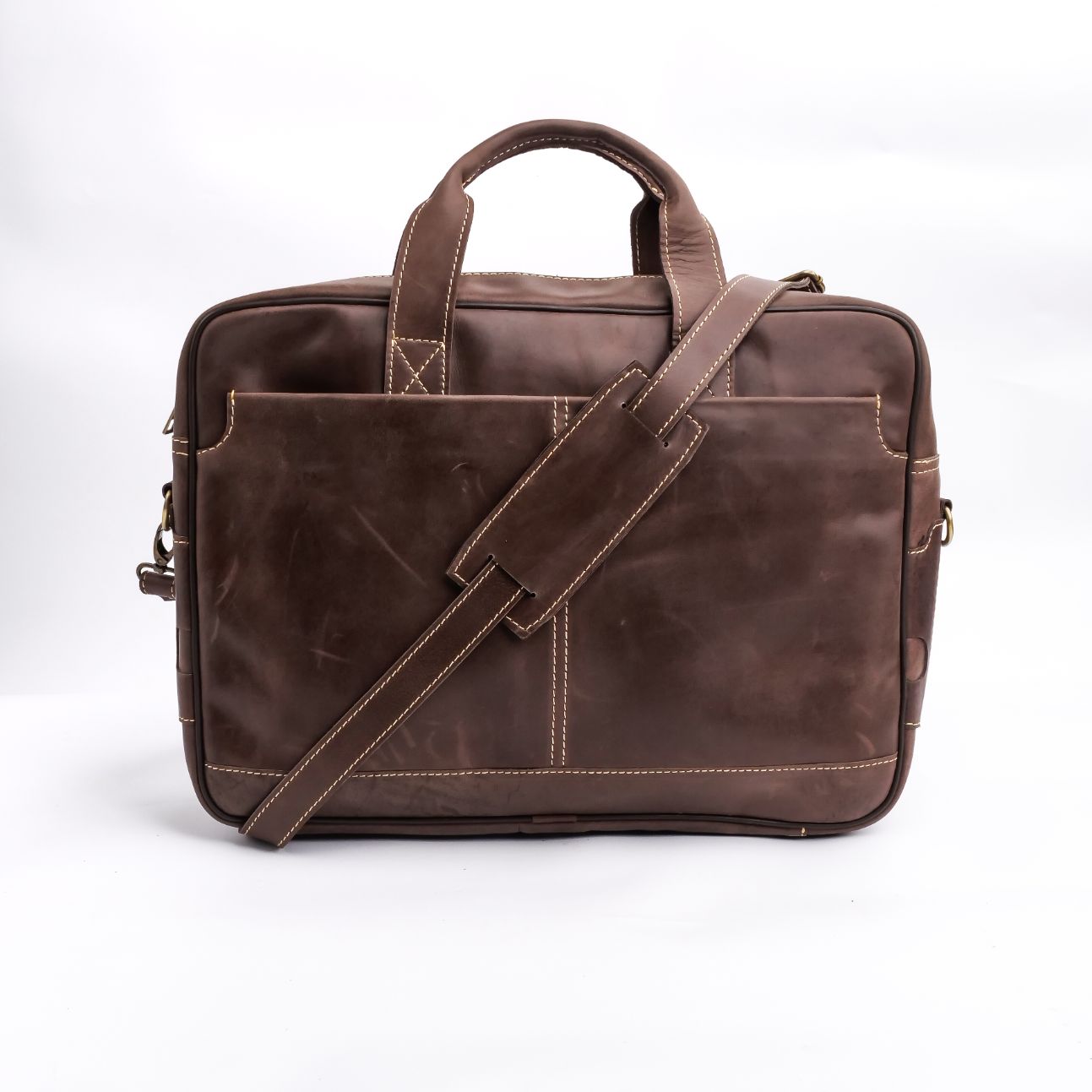 PATTOKI BAG, Leather Laptop Bag Crafted From Vintage Cow Leather