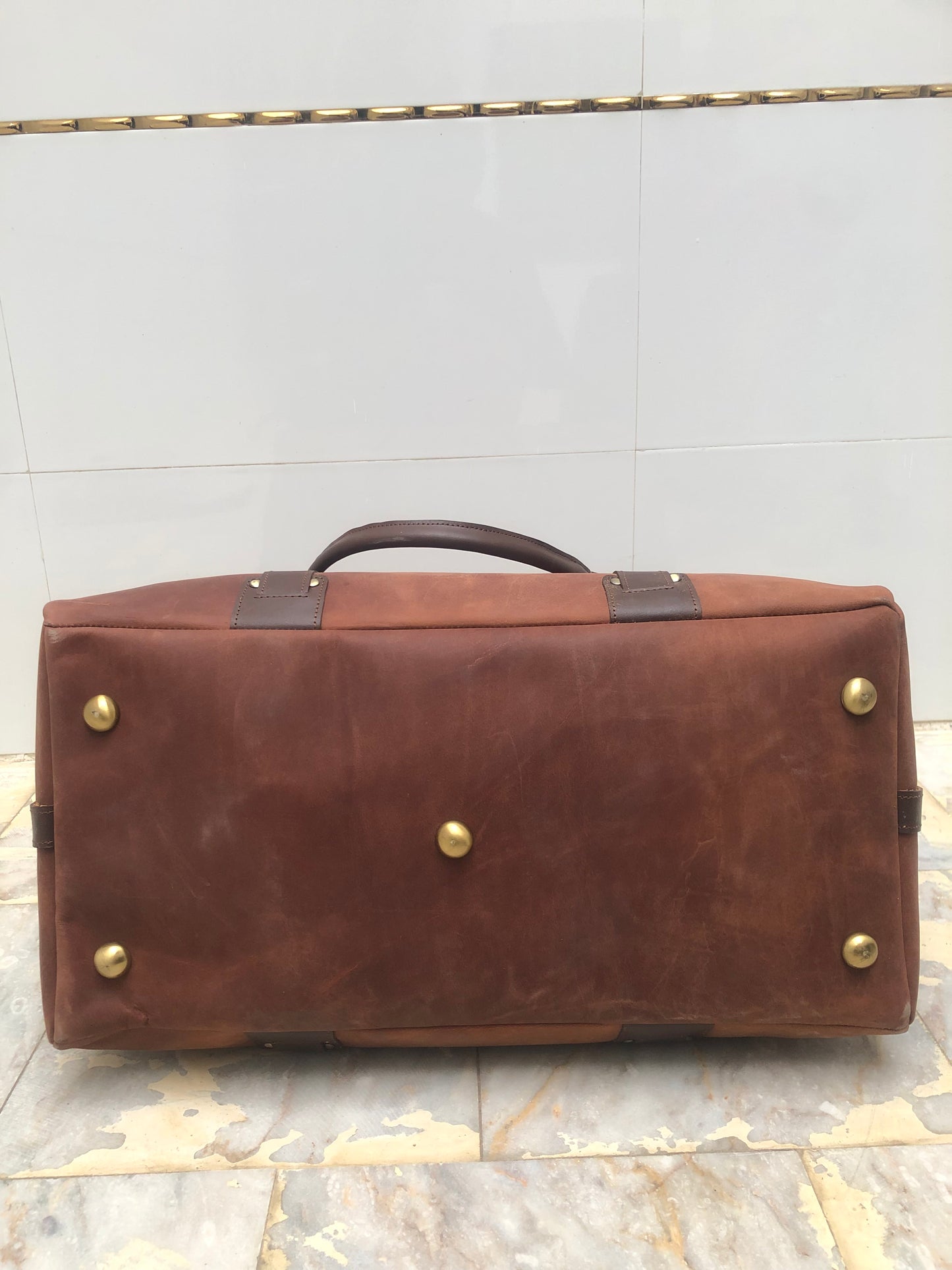 TALAGANG BAG Brown Genuine Leather Duffle Bag Midnight Explorer