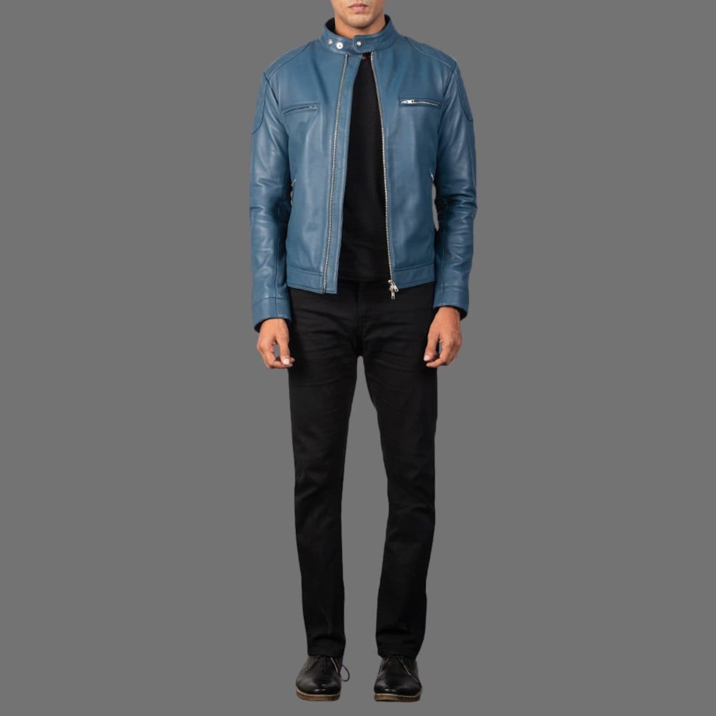 RAKH SAHNOO JACKET Genuine Leather Biker Style Jacket For Men