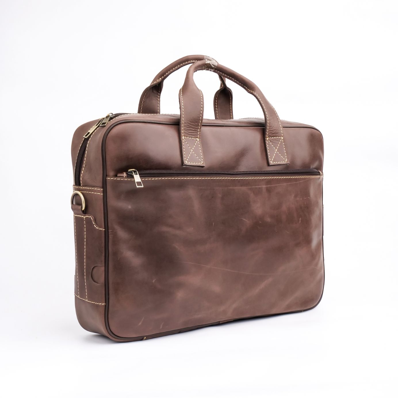 PATTOKI BAG, Leather Laptop Bag Crafted From Vintage Cow Leather