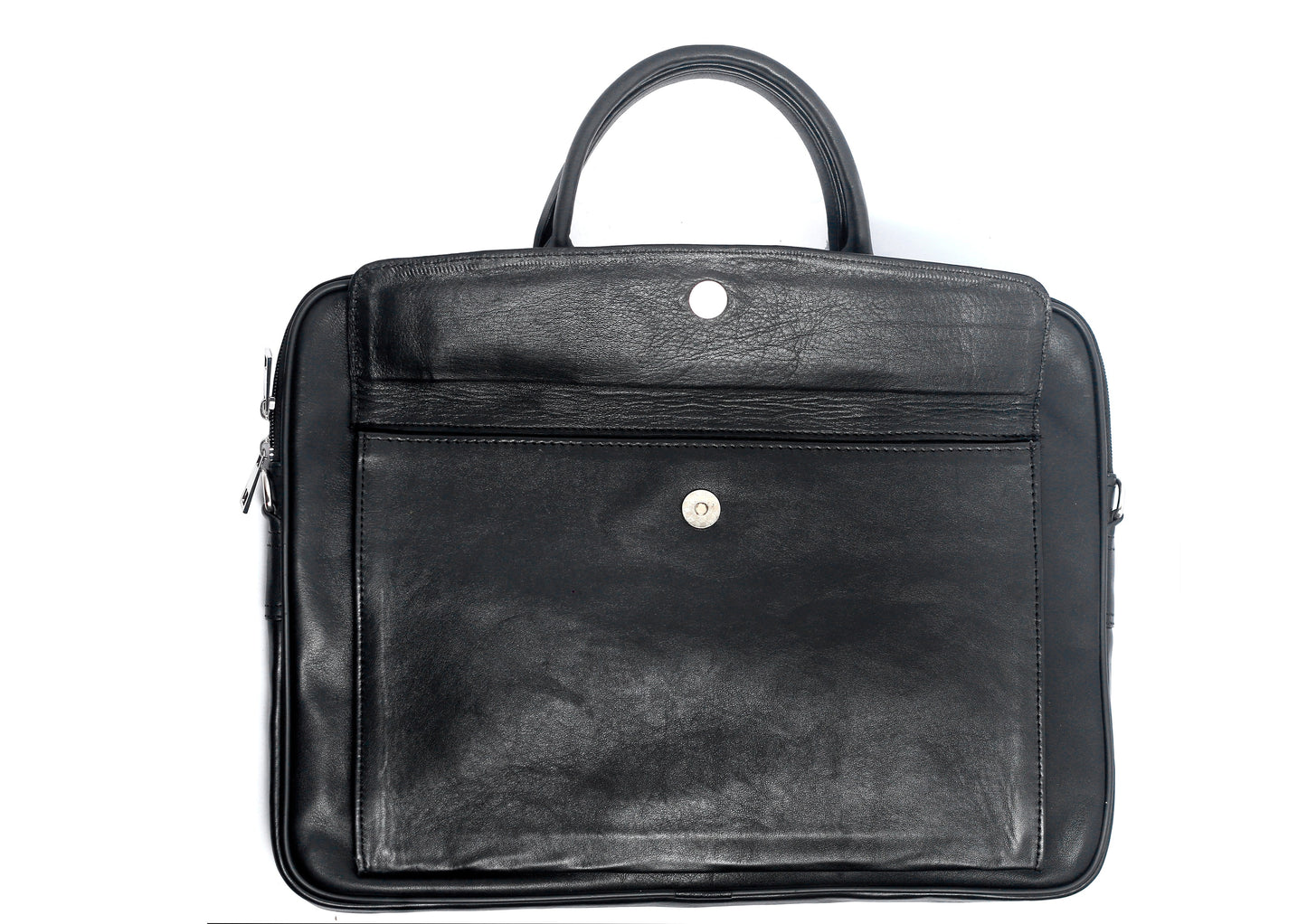 CHITRAL BAG Genuine Leather Laptop Ultra Slim Bag - Black - 16" Laptop