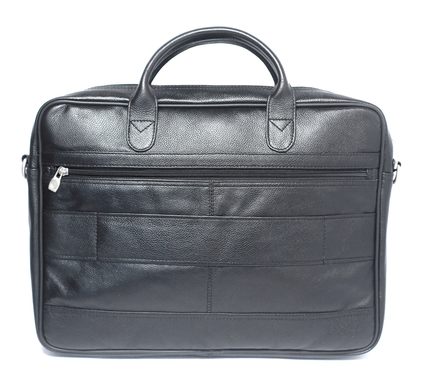 GHOTKI BAG Natural Milled Leather Laptop Bag - Black - 16"