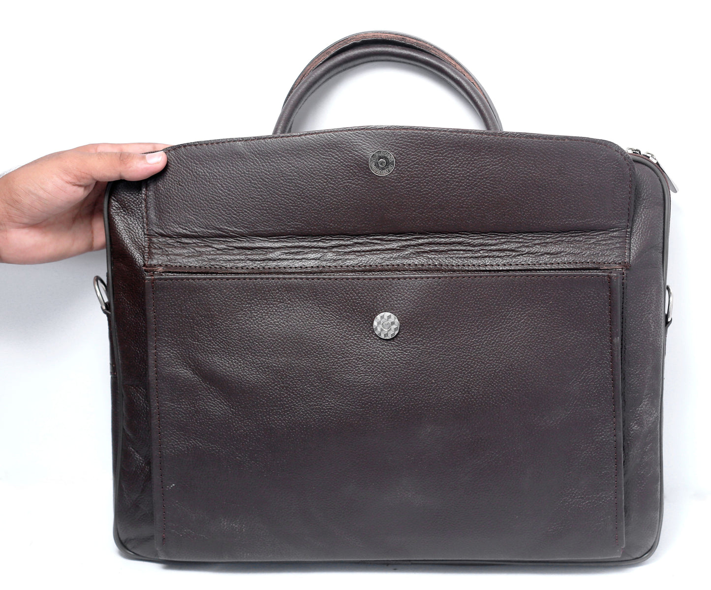 DAHARKI BAG Genuine Leather Laptop Ultra Slim Bag - Dark Brown -16" Laptop