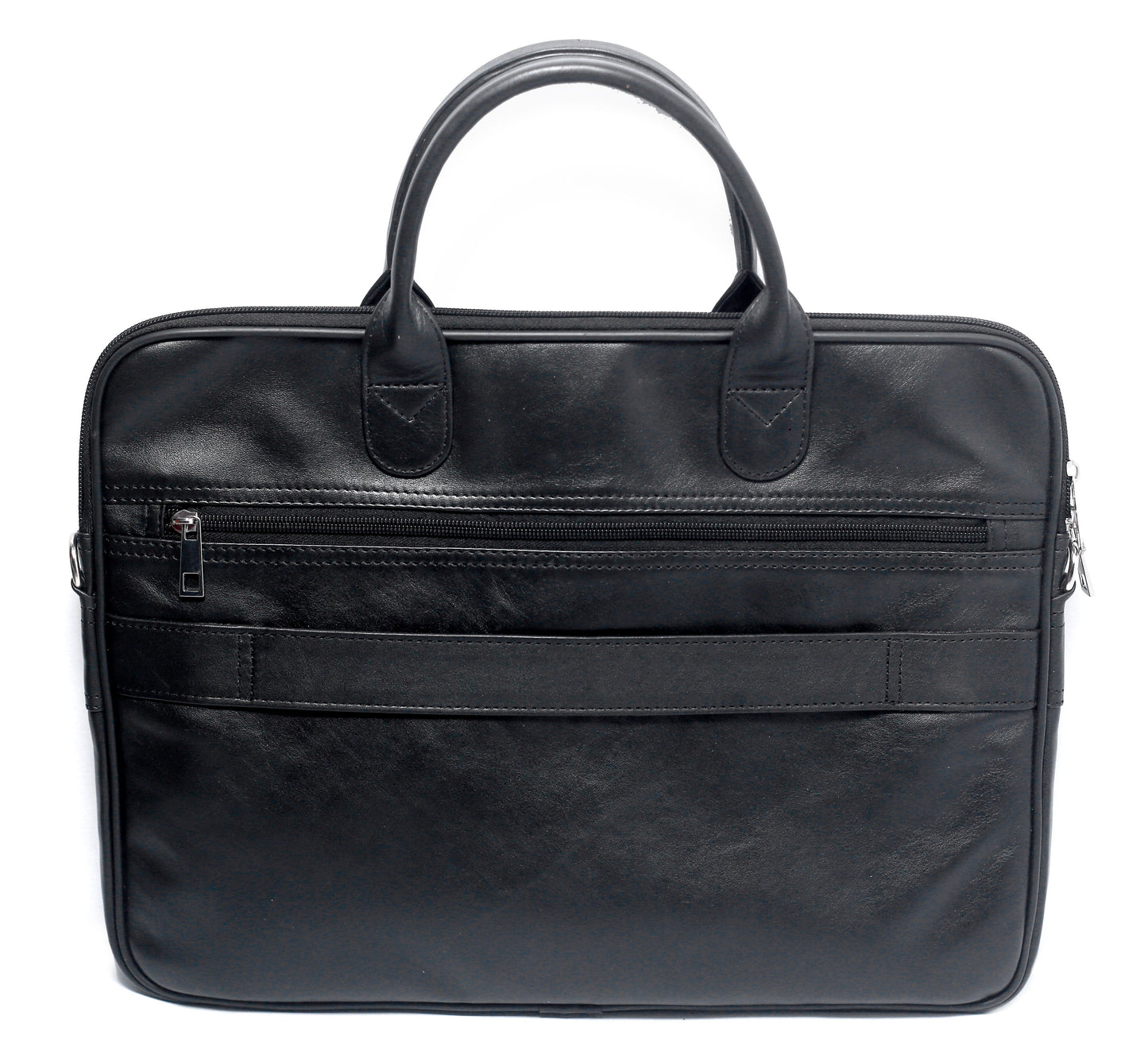 CHITRAL BAG Genuine Leather Laptop Ultra Slim Bag - Black - 16" Laptop