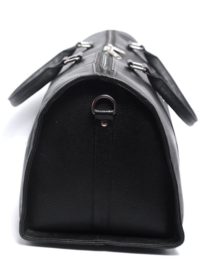 MIANWALI BAG Black Genuine Leather Duffle Bag Midnight Explorer