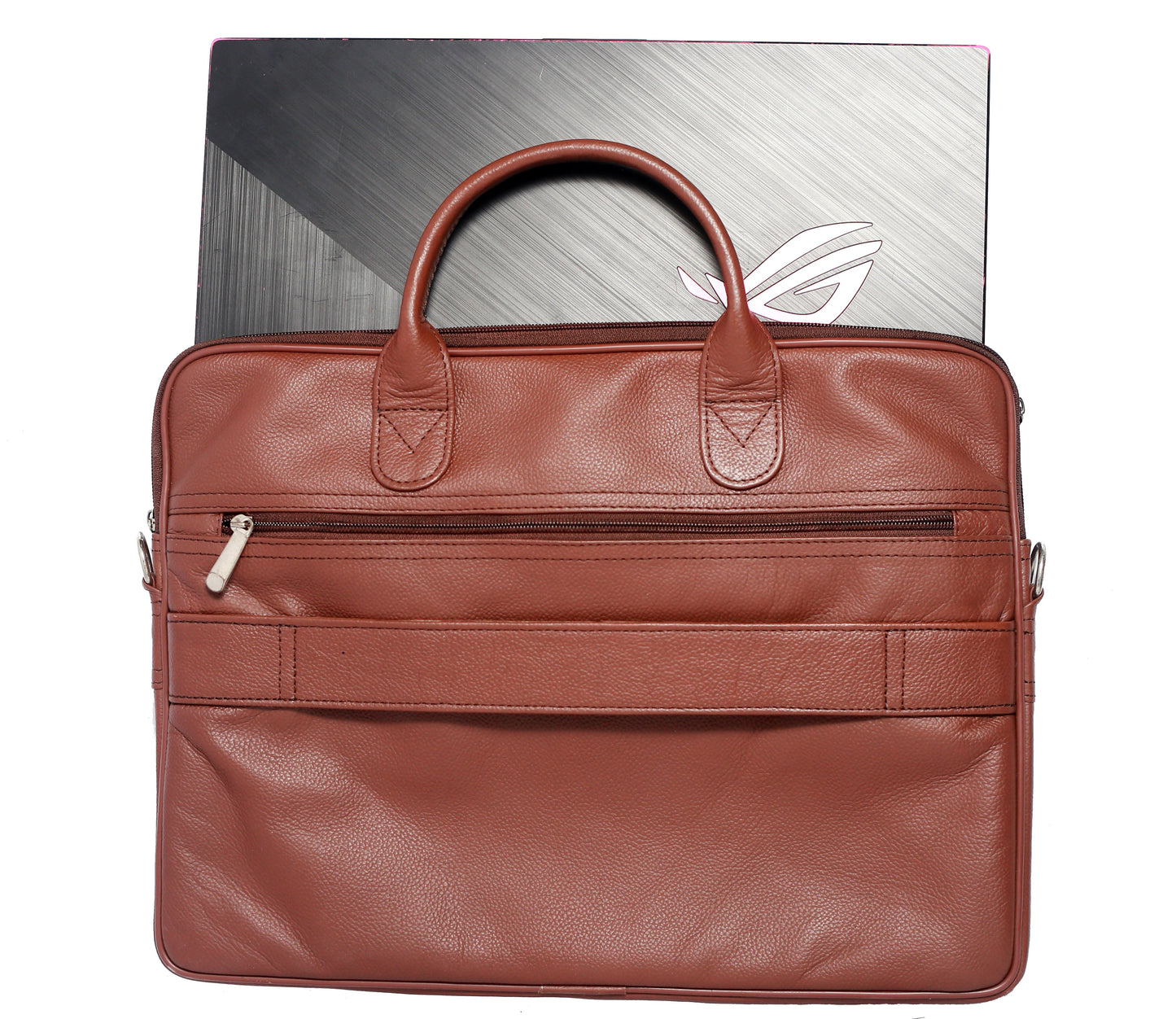 SWABI BAG Genuine Leather Laptop Ultra Slim Bag - Tan-16" Laptop