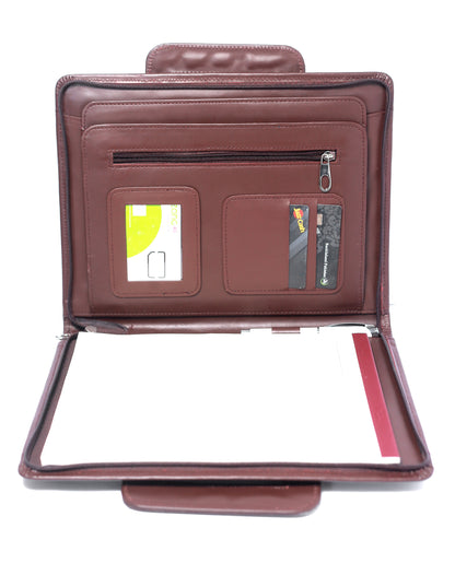 PARACHINR BAG Pure Leather Portfolio And Padfolio For Gentleman- Brown