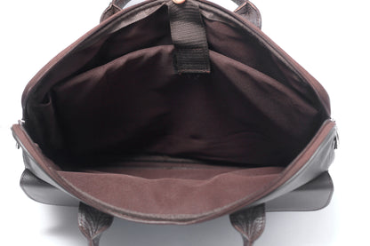 DAHARKI BAG Genuine Leather Laptop Ultra Slim Bag - Dark Brown -16" Laptop