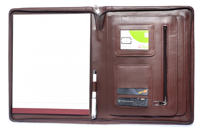 PARACHINR BAG Pure Leather Portfolio And Padfolio For Gentleman- Brown