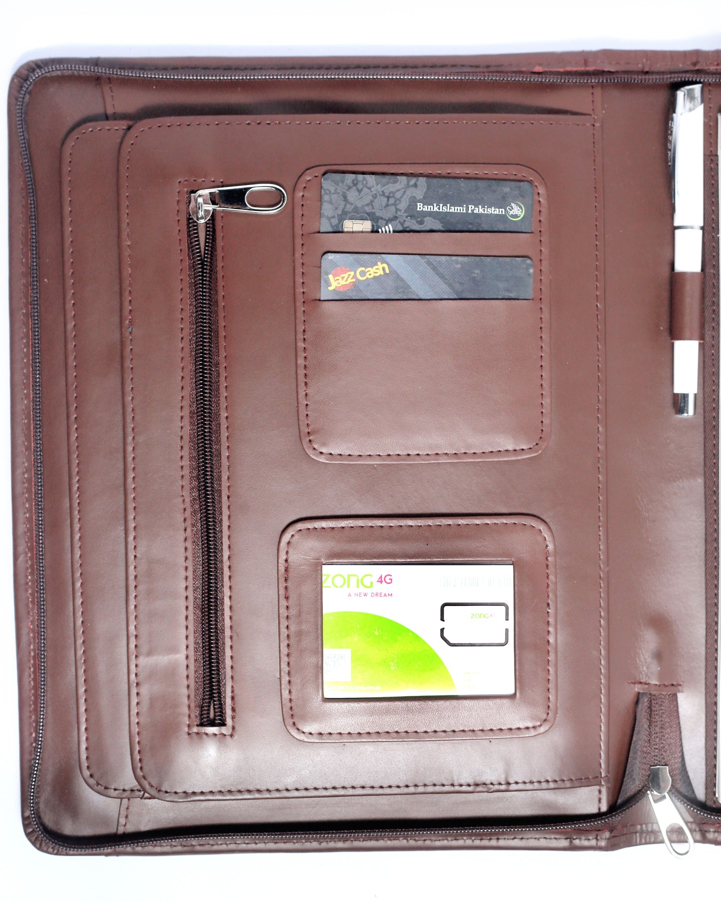 PARACHINR BAG Pure Leather Portfolio And Padfolio For Gentleman- Brown